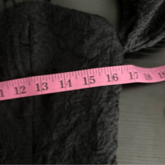 Lulus Hartley Black Embroidered Mini Dress Off Shoulder Puff Sleeves M - Picture 6 of 10